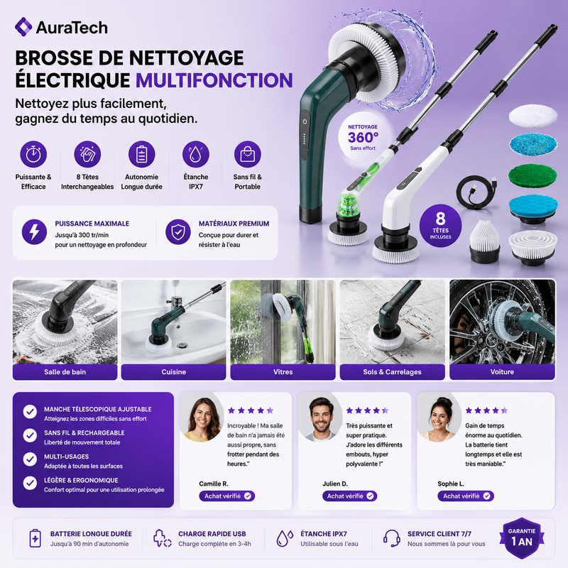 Brosse de Nettoyage Electrique