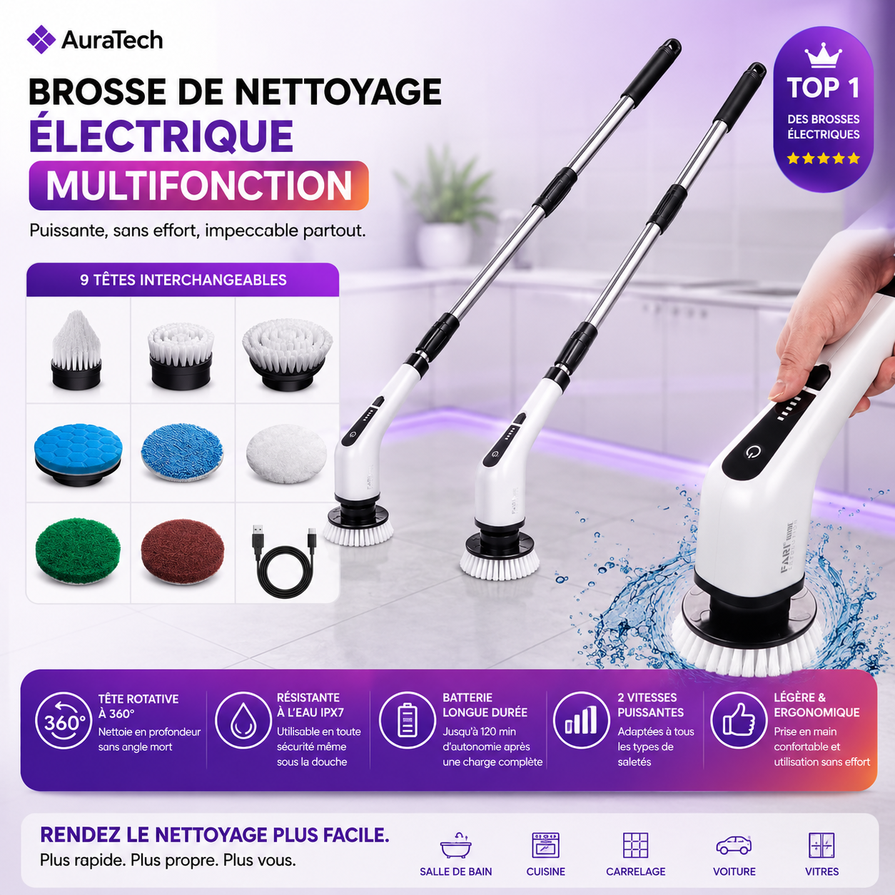 Brosse de Nettoyage Electrique