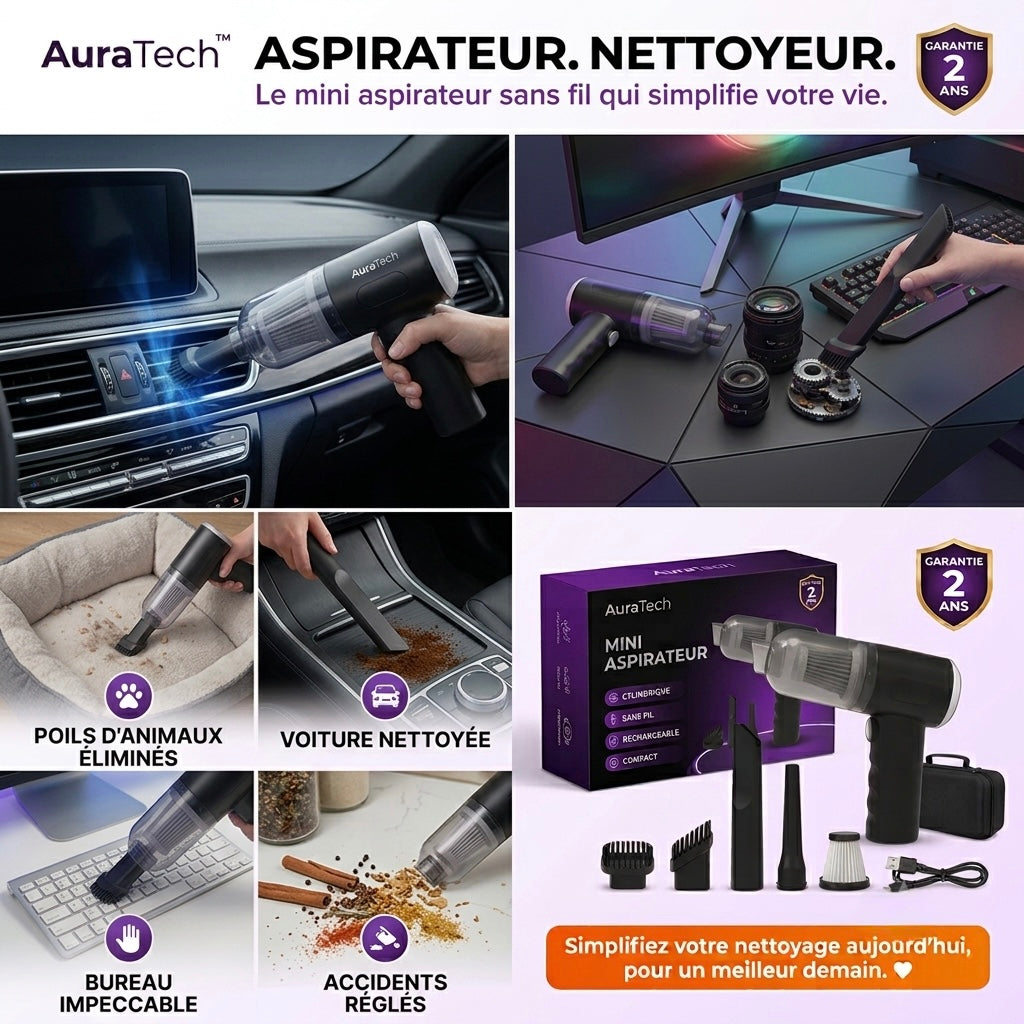 Aspirateur sans fil multi-usage