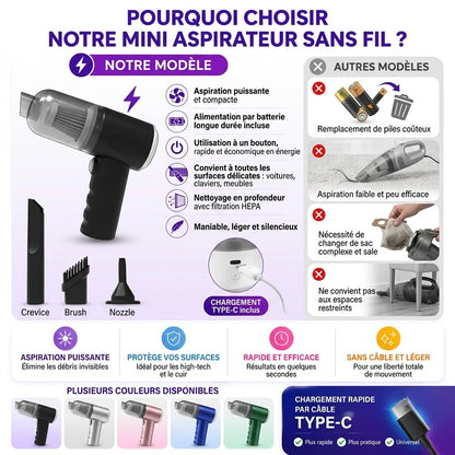 Aspirateur sans fil multi-usage