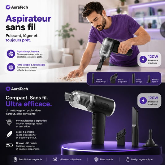Aspirateur sans fil multi-usage