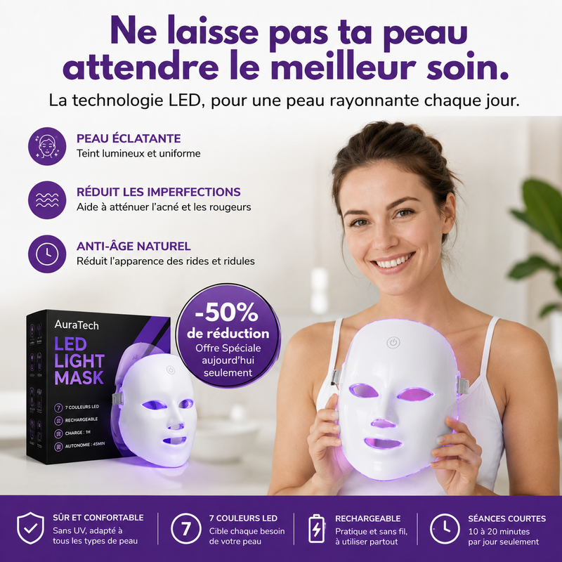 Masque de Soin de Visage LED